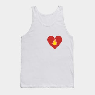 Fire Heart - Red and Orange Tank Top